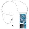 Paekear Custodia per Cellulare con Corda per Xiaomi Redmi 15C 4G / Xiaomi Poco C85 Case, Liquido Sabbie Mobili Bumper TPU Cover con Collana Practical Stylish/Necklace Cordoncino Cordino Tracolla, Blu