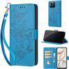 SIENIANLINE Cover per Honor 400 Smart 4G/5G custodia portafoglio Blu | 3 scomparti carte, 1 tasca banconote, Chiusura magnetica, Supporto, Pelle PU flip cover per Honor 400 Smart