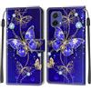 KENHONER Custodia per Motorola Moto G85 5G, Farfalla | Portafoglio Pelle PU, Magnetica, Resistente Agli Urti, Scomparto Carte Credito, Pieghevole, Flip Libro, Motivo