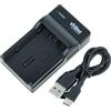 vhbw caricatore USB-C compatibile con Panasonic VW-VBN260, VW-VBN130 per camera + cavo USB-C + LED
