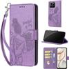 SIENIANLINE Cover per Honor 400 Smart 4G/5G custodia portafoglio Viola | 3 scomparti carte, 1 tasca banconote, Chiusura magnetica, Supporto, Pelle PU flip cover per Honor 400 Smart