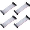 QUARKZMAN 4Pz Cavo a Nastro Piatto Flessibile passo2,54mm L10cm W30mm 24pin | FC a FC, Grigio, Cavo a nastro piatto flessibile Connettore IDC, Filo per Computer, display Led, Dvd, Stampante