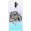 Mixroom - Cover Custodia Case In TPU Silicone Morbida Sfondo Trasparente Per OPPO A5 2020 Fantasia Bulldog Inglese Muscoloso T645