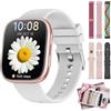 Hwagol Smartwatch Donna con 7 Cinturini, 1,83'' Orologio Smartwatch con Chiamate Bluetooth, Notifiche, Contapassi, Sonno, Cardiofrequenzimetro, SpO2, Smart Watch per Android iOS, Regali Compleanno Donna
