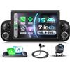 VECHTEL 4G+64G Autoradio Android 15 per Fiat Panda 2013-2020, 7 Pollici IPS HD Schermo Tactile co Carplay Android Auto senza Fili, Stereo Auto Supporto GPS Wi-Fi USB Bluetooth Radio FM RDS Retrocamera