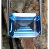 5.80 Ct Indicolite Tormalina Blu Naturale Forma Rettangolare Certificata AGI