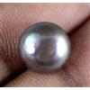 Perla Delle Mari Del Sud Naturale Grigio Nero 5.60 Ct 10 mm Certificata T12690