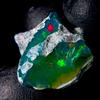AK GEMS AND JEWELLERY Black opal Crudo, ethiopian opal Gemma Grezzo, Naturale fire opal 10 KT 15x15 MM