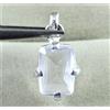 Zaffiro Montana Bianco Naturale 6 Ct Taglio Smeraldo Pendente Da Uomo No Tariffa