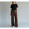Sandro Enrique Pantaloni Donna EU 42 Plaid Marrone Gamba Fide Zip