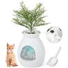 SOARS Vaso da fiori per gatti con rimozione intelligente degli odori | Lettiera per gatti XXL con paletta, tenda per porta e ciottoli, per soggiorno, camera da letto e angolo