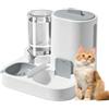 Generic Alimentatore Automatico Cani Grande Capacità Antiversamento | Doppia Mangiatoia Automatica per Gatti Animali Cuccioli Piccoli Grandi Interno Esterno Giardino Cortile