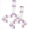 Generic Tunnel e Kit di Connessione per Criceti 2 Set Trasparenti Esterni in Plastica Accessori, Porcellini D'india e Piccoli Animali Domestici per topo, criceto, ratto e (Viola)