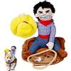 Imtrub Vestito da Cavaliere per Cane, ventilato Animale Domestico con di | Fissaggio, Vestito da Cowboy Rider Stile Abito a Forma di Sella per Carlini, Maltese, Jack Russell Terrier Imtrub