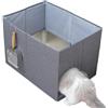 Dinchaakuarry Open Litter Shield High Side Splash Guard Enclosure Frame | Cat Litter Box Enclosure | Open Top High Side Enclosure Shield | Splash Guard | for Indoor Home Living Room Corner Apartment