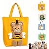 Generico Plush Pet Carrier Tote Cute Cartoon Styled Canvas Shoulder (#1,M) | Lion Shaped Cat Carrier Bag,Cute Dew Head Shape Cat Bag Pets,Lion Shaped Canvas Pet Carrier Bags,Animal Shapes Carrying Bags