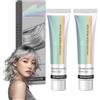SHEHABOR 2 in 1 Natural Essence Silver Hair Dye, No-Bleaching Hair Dye per capelli scuri, Silver Grey Natural Hairs Color Cream, Gray Strands Darkening Conditioner Essence, Long-Lasting Tone for Im (2 pezzi)