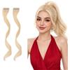 Silk-co Extension Capelli Clip, 2 Ciocche Singole Frangia Laterale Leggero Incorniciare il Viso Lunghi 30cm 9g - Biondo Naturale