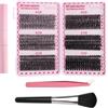 LOLANIUT Kit Extension Ciglia 580 Pz - Ciglia Finte In 6 Lunghezze (30/40/50/60/80/100P), Cluster Lashes Riutilizzabili, Lash Extension Kit per un Look Naturale