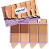 LuckNest Palette fondotinta crema, 8 colori, colore naturale opaco, a lunga durata, resistente alle macchie, impermeabile, abbagliante, crema contorno e correttore di colore, palette per trucco