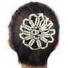 Garneck Rete per capelli con perle per balletto - Rete elastica con design lavorato a mano - ideale per spettacoli di danza ed acconciature eleganti - in bianco classico