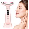 Unipampa Massaggiatore Viso Elettrico, Dispositivo di Bellezza Antirughe | Face Massager con 6 Modi 7 LED, 5℃ del Freddo, 45℃ Massaggio EMS per Face Lifting con 4 Intensità di Vibrazione