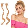 Silk-co Extension Capelli Clip, 2 Ciocche Singole Frangia Laterale Leggero Incorniciare il Viso Lunghi 30cm 9g - Biondo Miele