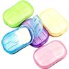 Ssmmam 500 fogli di carta saponetta usa e getta, 5 scatole, detergente per mani, profumo, mini saponi coloranti, carta per scuola, interni, esterni, viaggi, campeggio, escursioni, foglio di sapone, cura dei