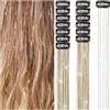 Hrlace 6 Pezzi Hair Tinsel Clip con Glitter, Extension per Capelli con Lametta, Treccia di Capelli Scintillante per Cosplay, Festa, Natale, Capodanno, Halloween, Caffè