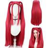 TELAOBAN Parrucca con Treccia Viola Lunga, Parrucca a Treccia Lunga Viola, Accessori Cosplay Realistici per Capelli Violetto, Halloween e Carnevale