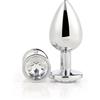 SuperLove Anal Jewel Silver-Clear Small
