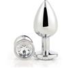 SuperLove Anal Jewel Silver-Clear Medium