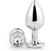 SuperLove Anal Jewel Silver-Clear Large