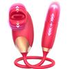 SuperLove 2in1 Mouth Kissing & Thrusting Dildo Red