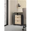 WELL HOME MOBILIARIO & DECORACIÓN Pisuerga Jackson - Raccoglitore con 3 cassetti in noce e grigio opaco, 41 x 49 x 61 cm, cassettiera da ufficio con ruote per riporre documenti con stile