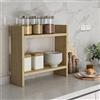 Dmora Mensola Unison 34x10x30h cm Marrone Rovere 2 Ripiani Sfumatura Colore Struttura Rovere