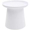 KONTE.DESIGN Tavolino IBIZA rotondo in polipropilene, Bianco, 50x50x46 cm