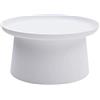 KONTE.DESIGN Tavolino IBIZA rotondo in polipropilene, Bianco, 70x70x36 cm
