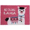 Relaxdays Zerbino in Fibra di Cocco, 60x40 cm, Motivo con Lama, Tappetino Interni ed Esterni, Antiscivolo, Pink Bianco