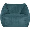 icon Natalia Pouf Bambini, Verde Acqua, Velluto a Coste, Pouf Poltrona, Poltrona Sacco con Riempimento Incluso, Sedia Bambini, Mobili Camera da Letto