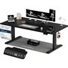 Homall Scrivania Regolabile in Altezza 180 x 80 cm con Porta USB, Nero | Standing Desk con 6 Tasti Memoria Altezza, 2 Ganci e Cassetto Cavi, Ergonomica, Elettrica Scrivania Gaming，Scrivania Ufficio