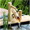 BLUEZY Fontanella in bambù Zen, Kit Pompa da Giardino All'aperto con Fontana d'Acqua, Caratteristica dell'Acqua di bambù Pompa A Dondolo Paesaggio d'Acqua