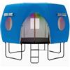 QSZTJJ Tenda Telo Protettivo Copertura per Trampolino Elastico (183/244/306/366/427cm) Tenda di Protezione dalle Intemperie per Tappeti Elastici | Resistente ai Raggi UV, Parasole (Blu,10FT-8 Pole)