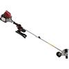 ravixia Decespugliatore a benzina, 35,88 cc, a 4 tempi, con potenza di 0,75 kW, 8500 giri/min, 2 tipi di testine di taglio, per giardino, cortile, prato, rosso e argento