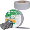 Bellushortus.eu Nastro per recinzione, copertura per recinzione a pannelli, nastro ombreggiante I Schermo privacy in PVC Strisce Resistenti alle Intemperie UV 35 m 450g/m2 + 20 clip di fissaggio (Grigio, 4,75 cm)