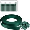 FIVMEN Strisce frangivista per recinzioni a doppia asta, 35 m x 4,7 cm, resistenti ai raggi UV, con 50 clip, resistenti alle intemperie, in PVC, per recinzione a doppia asta, colore verde
