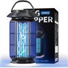 REOGLE Bug Zapper Outdoor & Indoor Zapper Zapper Zanzariera Elettrica 4400V con UV & Luce Blu, LED Extra Bianco, Copertura fino a 2100 mq, IP64 Impermeabile