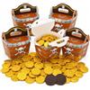 Crunier 100 Pezzi Cioccolato Monete d'Oro, Cioccolato a Forma di Monete Denaro | Monete d'Oro Commestibili, Monete di Cioccolato in Foglia d'Oro, per Tesori Pirati, Compleanni di Bambini, Matrimoni