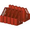 HAN 10x portariviste 10 cartelle portadocumenti classiche rosse | Prodotto in Germania, formato A4/C4, 76x246x315 mm, vassoio per documenti, portadepliant, vassoio per documenti, per quaderni