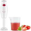 Moulinex TURBOMIX Frullatore a immersione 350 W Pulsante unico per controllare la velocità Lame Inox Prodotto Riparabile 10 anni Protezione dagli schizzi DD12A110, Acciaio Inox 18/1333, Bianco